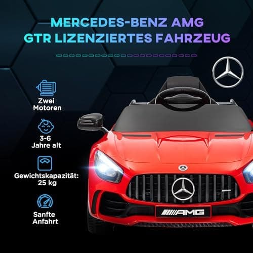 AIYAPLAY Kinder Elektroauto Schwarz für 3-6 Jahre mit 2,4G Fernbedienung und Musik