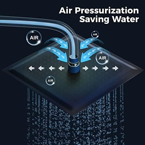 10 Zoll Regendusche mit Verstellbarer Brausekopf für Baden im Haus - Edelstahl 304, Antikalkdüsen & Polierter Regendusc