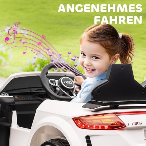 HOMCOM Kinder Elektroauto für 3-5 Jährige mit 2,4 G Fernbedienung, Rot