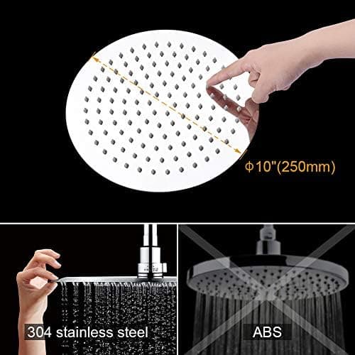 Ibergrif Edelstahl Duschkopf Regendusche 10 Zoll Silber Global Recycled Standard