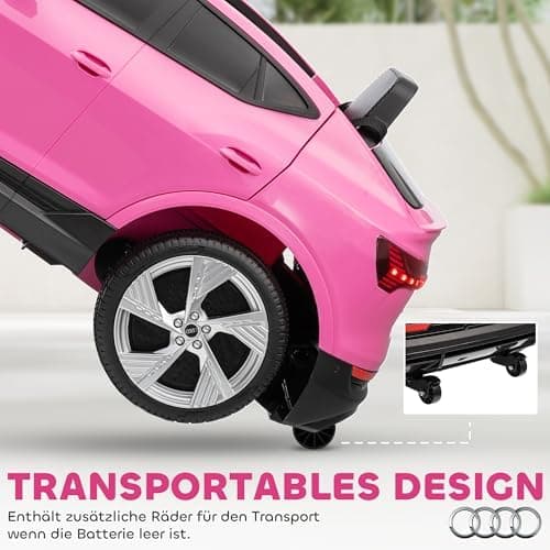 HOMCOM Elektro Kinderauto Audi E-tron, Fernbedienung, Musik, Sicherheitsgurt, Rosa  
HOMCOM Elektro Kinderauto 12V, Elek