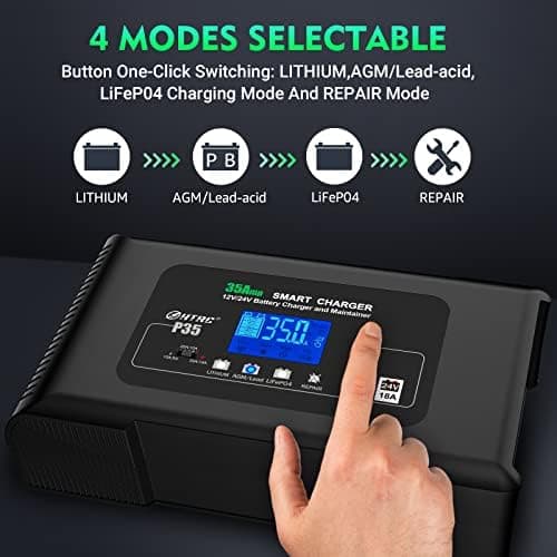 SolaMr 15A Auto-Batterie-Ladegerät, 12V und 24V Smart Automatic Battery Maintainer - P15
SolaMr 15A Erhaltungsladegerät