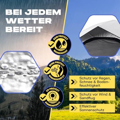 Lumaland Lightweights Pop Up Wurfzelt 2-4 Personen | Ideal für Trekking & Festival | Wasserdicht 210x190x110cm
Lumaland
