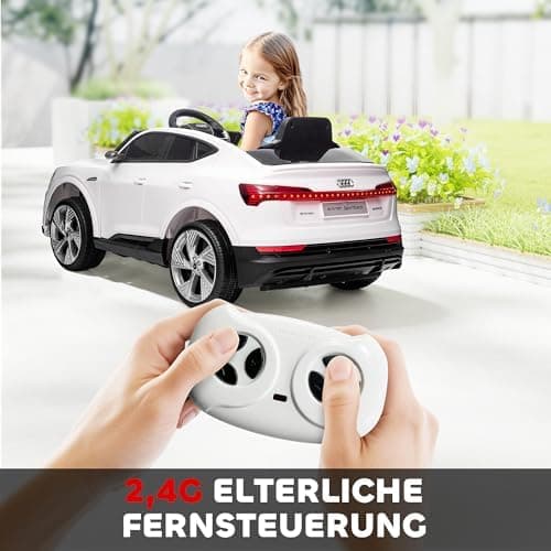 HOMCOM Elektro Kinderauto Audi E-tron, Fernbedienung, Musik, Sicherheitsgurt, Rosa  
HOMCOM Elektro Kinderauto 12V, Elek