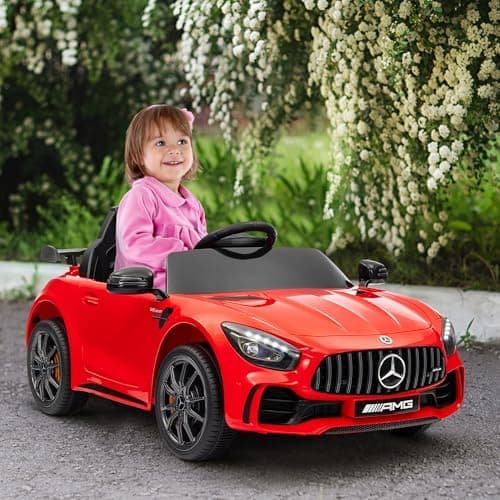 AIYAPLAY Kinder Elektroauto Schwarz für 3-6 Jahre mit 2,4G Fernbedienung und Musik