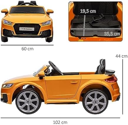 HOMCOM Kinder Elektroauto für 3-5 Jährige mit 2,4 G Fernbedienung, Rot