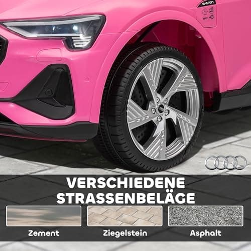 HOMCOM Elektro Kinderauto Audi E-tron, Fernbedienung, Musik, Sicherheitsgurt, Rosa  
HOMCOM Elektro Kinderauto 12V, Elek