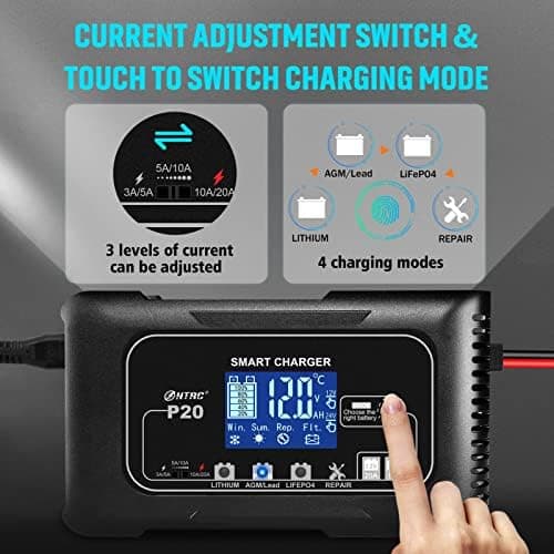 SolaMr 15A Auto-Batterie-Ladegerät, 12V und 24V Smart Automatic Battery Maintainer - P15
SolaMr 15A Erhaltungsladegerät