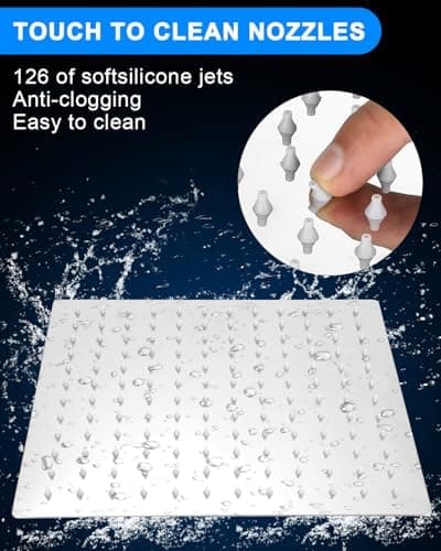 Regenduschkopf Edelstahl 304 360° Verstellbar für Dusche Selbstreinigende Düsen Duschkopf mit Edelstahl 10 Zoll