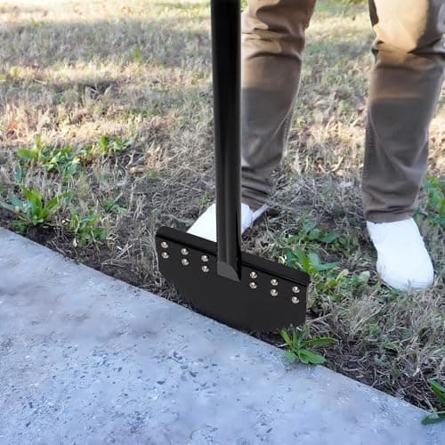 Einteiliger Rasenkantenstecher 100cm mit Federstahl-Sägezahnklinge Rostfrei für Gartenbeetrasenpflege