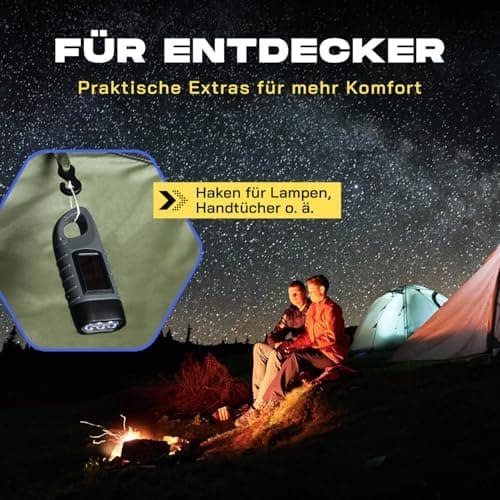 Lumaland Lightweights Pop Up Wurfzelt 2-4 Personen | Ideal für Trekking & Festival | Wasserdicht 210x190x110cm
Lumaland