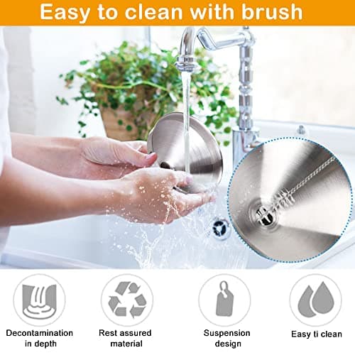 Edelstahltrichter Küchentrichter 5 Zoll Abnehmbarem Sieb 300 Mesh Filter Reinigungsbürste Küchen Einfülltrichter Set