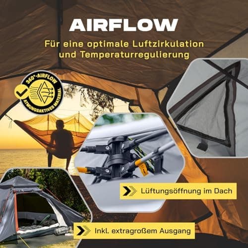 Lumaland 2-3 Personen Pop Up Camping Zelt | 4 Jahreszeiten Igluzelt | Leicht, Wasserdicht & Robust