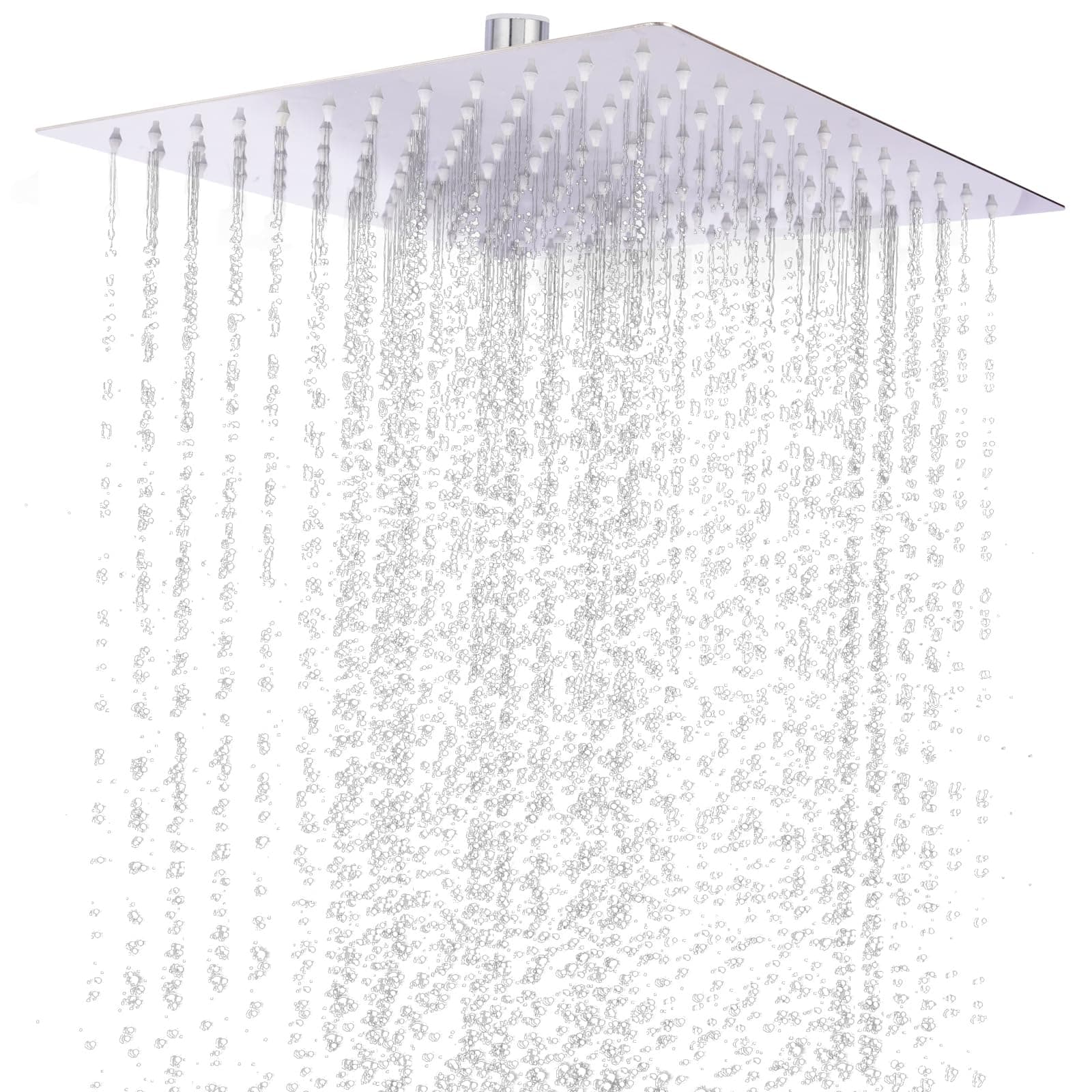 Duschkopf Regendusche 12 Zoll, 304 Edelstahl, 360° Verstellbar, Selbstreinigend, Wasserfall-Brause für Dusche, Anti-Kalk