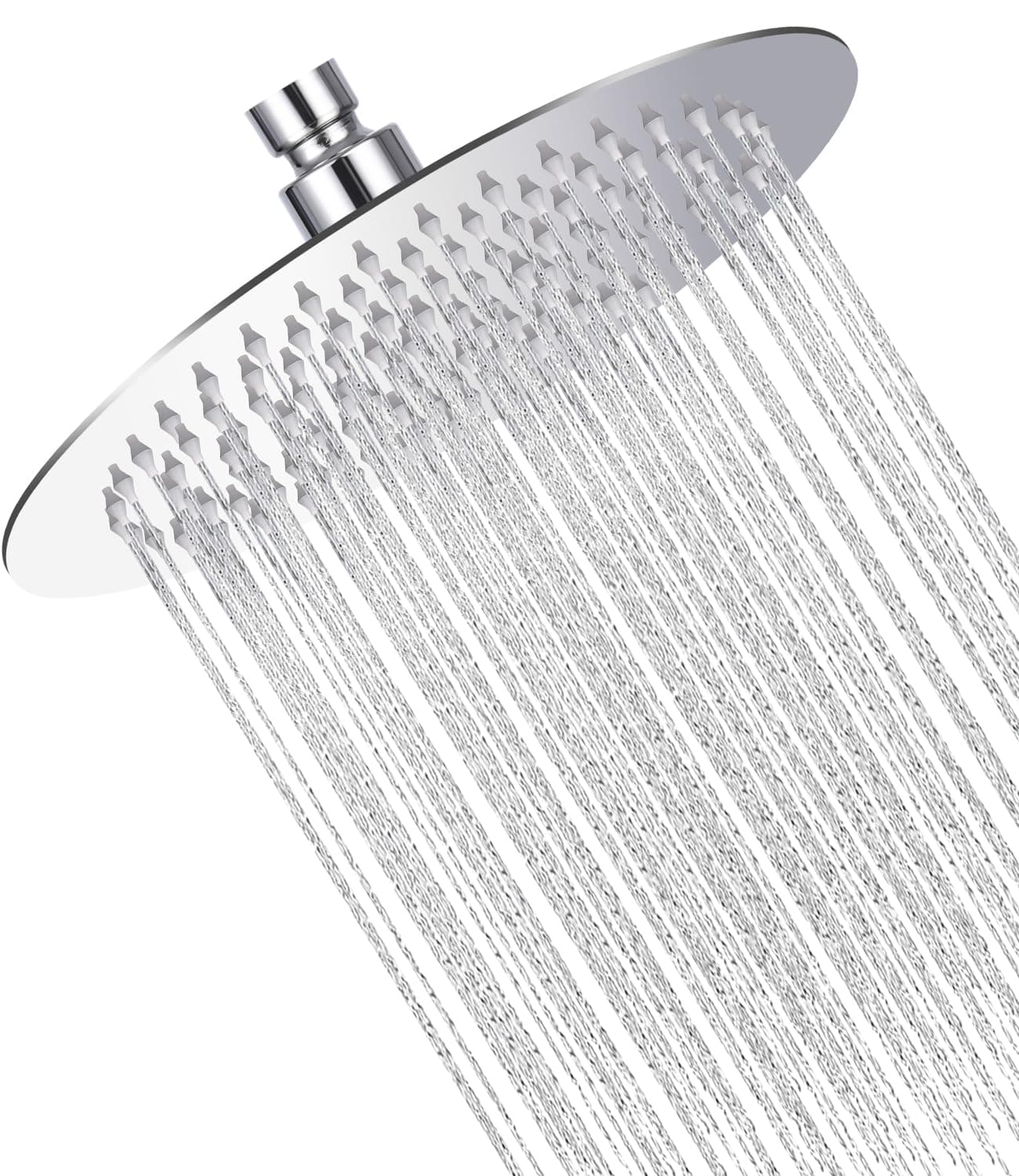 Regenduschkopf Edelstahl 304 360° Verstellbar für Dusche Selbstreinigende Düsen Duschkopf mit Edelstahl 10 Zoll